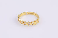 1 pc Gold Star CZ Ring, Adjustable Ring, Minimalist Cz Ring, Micro Pave Ring, Gold Open Ring, Dainty Jewelry