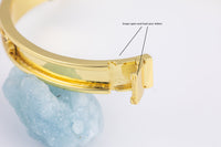 Personalized Gold Bracelet- Whole Alphabet Letters and Other Cute Symbols- Easy to Load- One size Fits All - Custom Letter Bracelets