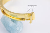 Personalized Gold Bracelet- Whole Alphabet Letters and Other Cute Symbols- Easy to Load- One size Fits All - Custom Letter Bracelets