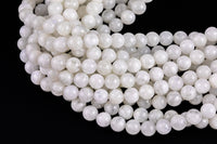 Natural Moonstone Beads 3mm 4mm 5mm 6mm 7mm 8mm Rainbow Moonstone Gemstone Loose Beads 15.5" - 16" full strands AAA Quality Smooth