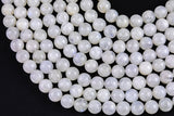 Natural Moonstone Beads 3mm 4mm 5mm 6mm 7mm 8mm Rainbow Moonstone Gemstone Loose Beads 15.5" - 16" full strands AAA Quality Smooth