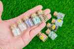 10pc Gemstone Crystal Bottles Mix - Stone Crystals Bottle Set - Gemstone Chips - Crystal Gemstone Bottle - gemstone crystal chips vials