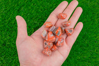 1 pc Natural Red Lightning Agate Small Tumbled Stone- 1/2 inch-3/4 inch