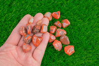 1 pc Natural Red Lightning Agate Small Tumbled Stone- 1/2 inch-3/4 inch