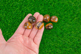 1 pc Natural Tiger Eye Medium Large Tumbled Stone- 0.5-1 inch