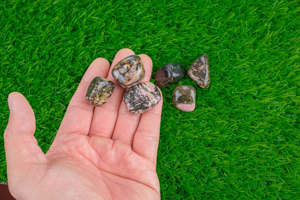 1 pc Natural Rhodonite Jasper Medium Large Tumbled Stone- 0.8-1.5 inch