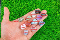 12pcs Healing Chakra Stones Pieces Rough Gemstone Mix - kyanite aquamarine garnet rose quartz fluorite amethyst obsidian pyrite