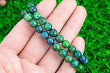 Bracelet Natural Azurite Malachite Bracelets 8mm Stackable Round Natural Gemstone Crystal Bracelets - Handmade Bracelet Crystal Bracelet