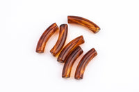 8mm Skinny Acrylic Tube Bamboo Beads, Curved Tube Beads, Resin, Bamboo Bracelet Bangle Acrylic Tube