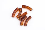 8mm Skinny Acrylic Tube Bamboo Beads, Curved Tube Beads, Resin, Bamboo Bracelet Bangle Acrylic Tube