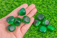 1 pc Green Cat's Eye Cats Eye Catseye Medium Large Tumbled Stone- 1 inch-1.5 inch