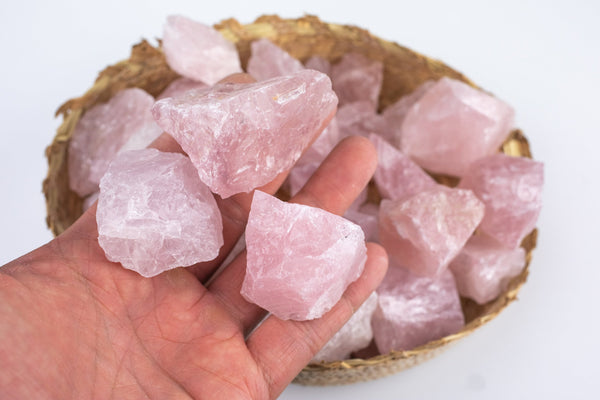 1 pc Large Rough Natural Rose Quartz Chunks Gemstone- 1-2 inch