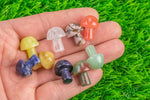 1 Pc Assorted Gemstone Small Fairy Standing Mushroom-20mm- .5- .75 inches