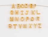 Tiny Dainty Letter Beads Alphabet Letters 14k Gold Letter Beads