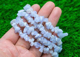 Blue Lace Agate Stretchy String Bracelet Natural Gemstone Chips Bracelets Bracelet Crystal Bracelet
