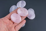 Natural Rose Quartz Worry Stone- 35x45mm