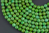 Natural Faceted Greenish Turquoise, High Quality in Faceted round, 6mm, 8mm, 10mm - Full Strand 15.5 inch Strand AAA Quality AAA Quality