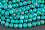 Faceted Turquoise Beads, High Quality in Faceted round, 6mm 8mm 10mm 12mm AAA Quality AAA Quality Gemstone Beads