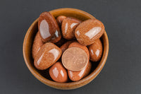 Goldstone Gold Stone Sandstone Tumbled Nuggets- 100 grams-3.5 ounces - .5 inch-1.5 inch Size