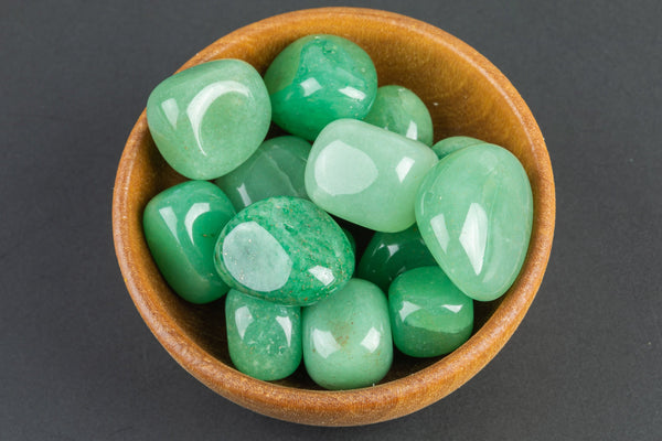 Natural Green Aventurine Tumbled Nuggets- 100 grams-3.5 ounces - .5 inch-1.5 inch Size- Roughly 15 pcs per bag