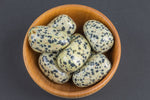 Natural Dalmatian Jasper Tumbled Nuggets- 100 grams-3.5 ounces - .5 inch-1.5 inch Size- Roughly 8 pcs per bag