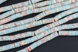 Aqua Terra Sediment Jasper Heishi Discs Beads 2x4mm 3x6mm 15.5" Strand