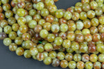 Olive Green Calcite Round Beads 4mm 6mm 8mm 10mm 12mm 15.5" Strand