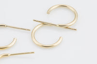 Gold Filled Stud Hoop Earing- 14/20 Gold Filled- Made in USA - 2 pieces per order- 1 pairs