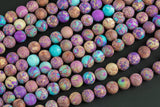 Natural Purple AFRICAN Sea Sediment Jasper Matte round sizes, 4mm, 6mm, 8mm, 10mm, 12mm- Full 15.5 Inch Strand- Wholesale Price