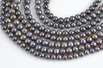 AA 6-7mm Natural Freshwater Pearls - Off Round 1 Full Strand- Light Peacock