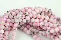 8mm Matte Bubblegum Pink Opal Jade Beads - 6mm 8mm 10mm 12mm - Full Strand 15.5 inches AAA Quality AAA Quality