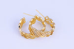 1 pairs 18kt Gold Hoop Stud Wire Earring, Earring 26mm