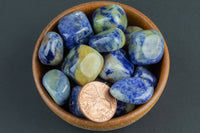 Natural Lapis LazuliTumbled Nuggets- 100 grams-3.5 ounces - .5 inch-1.5 inch Size- Roughly 15 pcs per bag