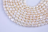 7-8mm, 8-9mm, 9-10mm Flat Potato Nugget Pearl A Quality Round Freshwater Pearl