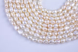 7-8mm, 8-9mm, 9-10mm Flat Potato Nugget Pearl A Quality Round Freshwater Pearl