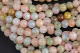 Morganite Smooth Round Beads 4mm 6mm 8mm 10mm 12mm 15.5" Strand