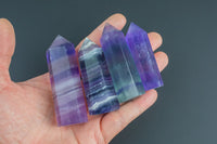 1 Pc Natural Purple Fluorite Obelisk Tower Point wand healing crystal