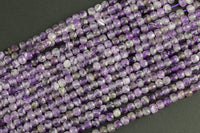 Natural Amethyst Moonstone Faceted Cube Beads Size 4-5mm 15" Strand