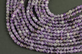 Natural Amethyst Moonstone Faceted Cube Beads Size 4-5mm 15" Strand