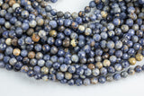 Natural Genuine Thai BLUE SAPPHIRE 15.5" - 4mm - Nice Size Hole - Diamond Cutting, High Facets- Nice and Sparkly- Faceted Rond