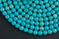 Faceted Turquoise, High Quality in Faceted round, 4mm, 6mm, 8mm, 10mm, 12mm Hand Cut Facets Gemstone Beads