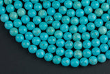 Faceted Turquoise, High Quality in Faceted round, 4mm, 6mm, 8mm, 10mm, 12mm Hand Cut Facets Gemstone Beads