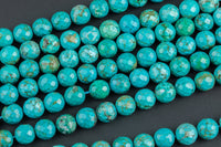 Faceted Turquoise Beads, High Quality in Faceted round, 6mm 8mm 10mm 12mm AAA Quality AAA Quality Gemstone Beads