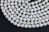 Natural WHITE Turquiose-- Faceted Round--4mm, 6mm, 8mm, 10mm, 12mm -Full Strand 15.5 inch Strand Gemstone Beads