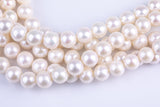 Natural 10-11mm High Quality Round Freshwater Pearl Jumbo Size AA Quality Gemstone Beads- 15 inch per strand