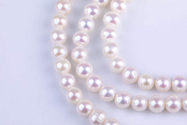 Natural 11-12mm High Quality Round Freshwater Pearl Jumbo Size AAA Quality Gemstone Beads- 15 inch per strand