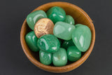 Natural Green Aventurine Tumbled Nuggets- 100 grams-3.5 ounces - .5 inch-1.5 inch Size- Roughly 15 pcs per bag