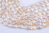 12mm to 13mm Coin Pearl Freshwater Pearl, Full strands