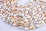 12mm to 13mm Coin Pearl Freshwater Pearl, Full strands