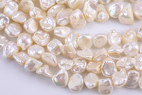 Natural 8-10mm Keishi Freshwater Pearl High Quality Flakes- Center Drilled Freshwater Pearl- 16 inch Strand